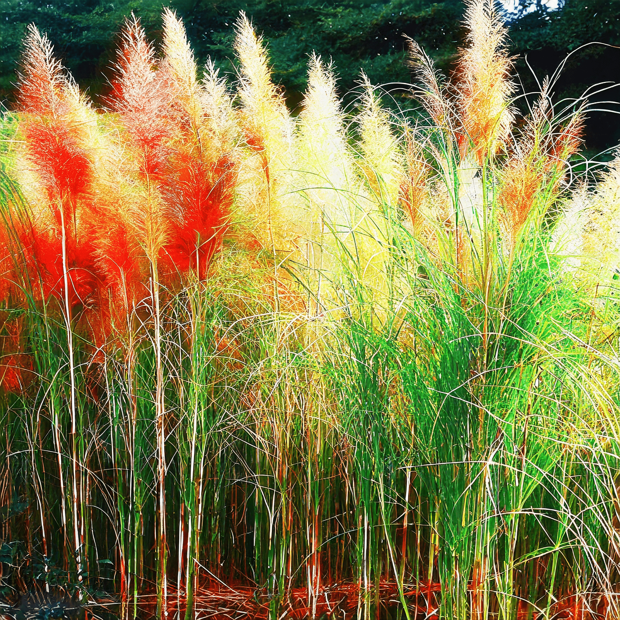 Rainbow Pampas Grass Bonsai Are Very Beautiful Garden Plants Seeds