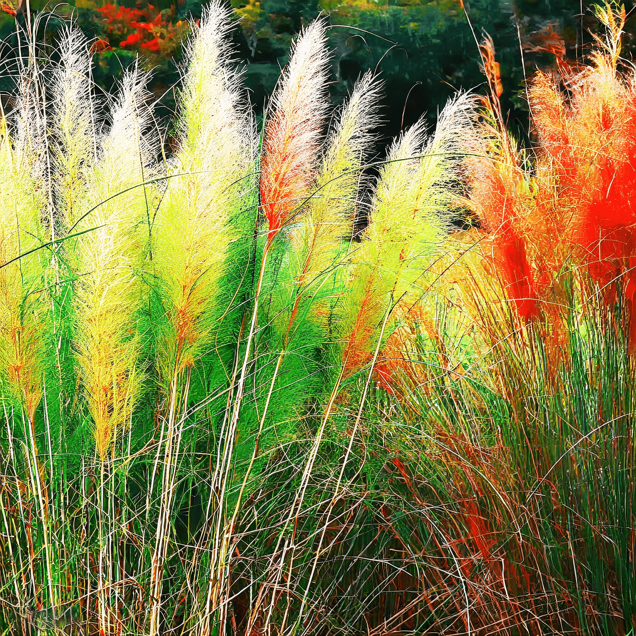Rainbow Pampas Grass Bonsai Are Very Beautiful Garden Plants Seeds
