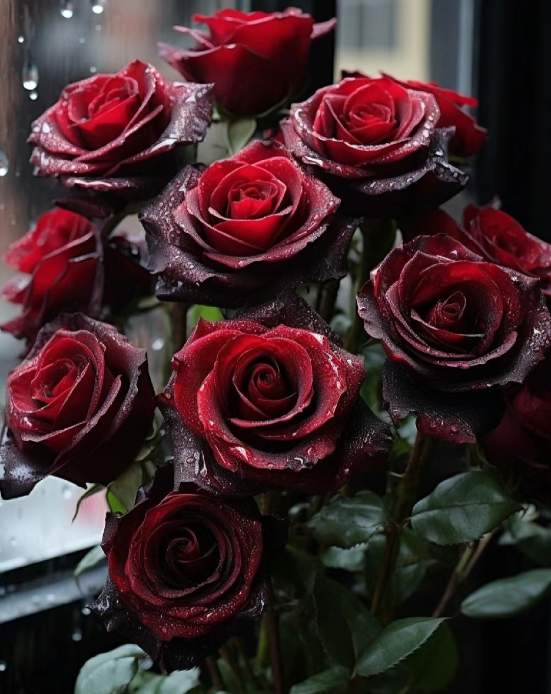 Black Baccara True Blood Hybrid Tea Rose Flower Seeds-chloriseeds
