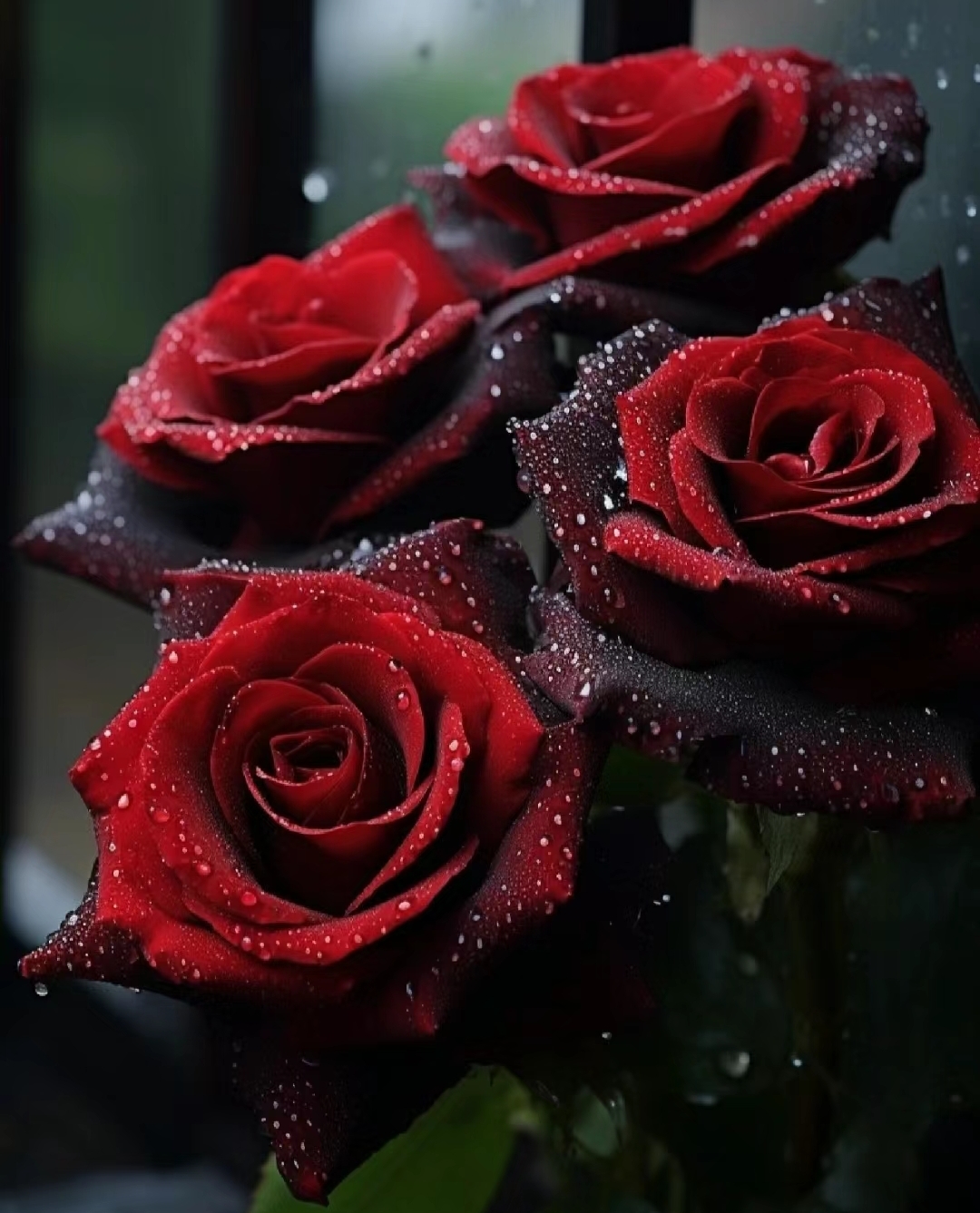 Black Baccara True Blood Hybrid Tea Rose Flower Seeds-chloriseeds