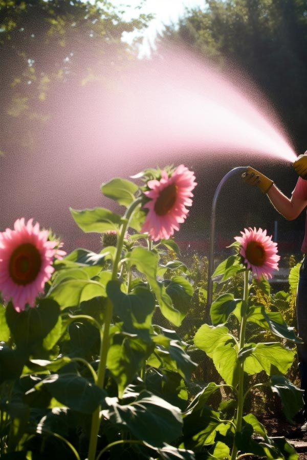 Midnight Oil Pink Sunflowers