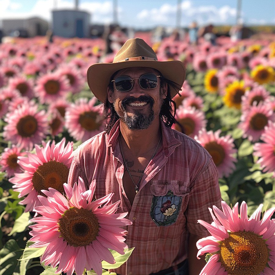 Midnight Oil Pink Sunflowers