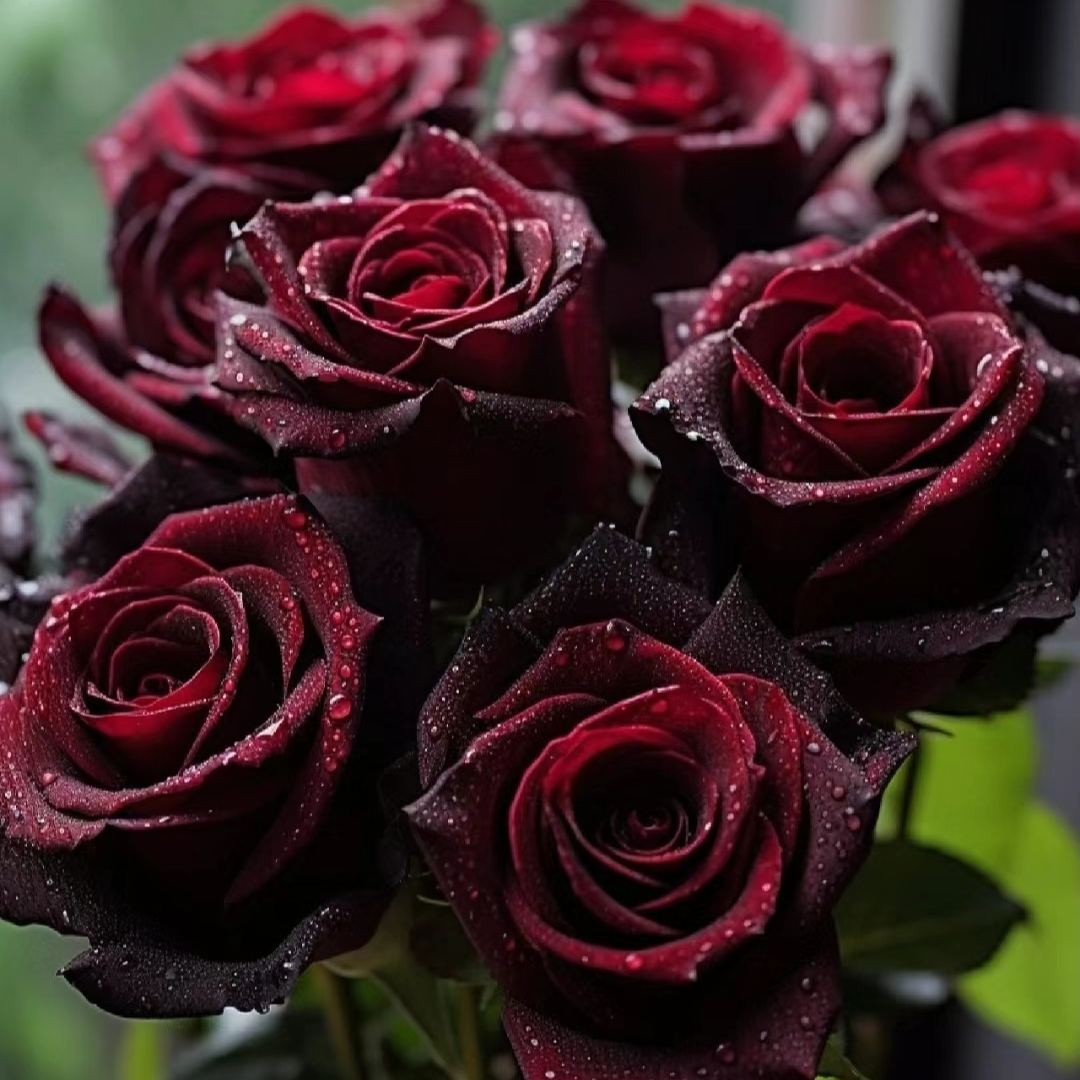 Black Baccara True Blood Hybrid Tea Rose Flower Seeds
