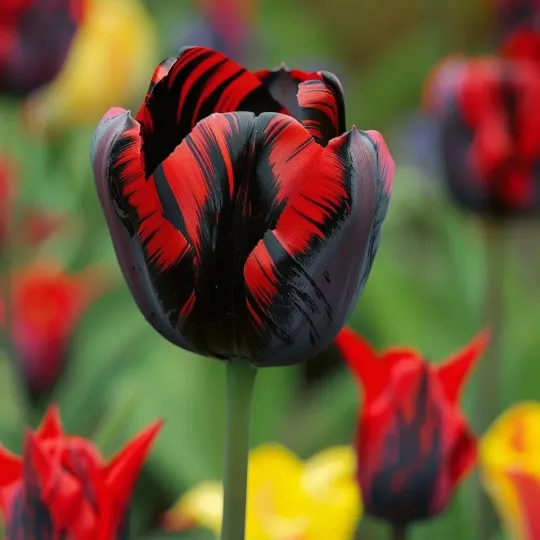 🌻Black and Red Sunflower (Helianthus annuus) – Dramatic & Unique Garden Centerpiece🌻 