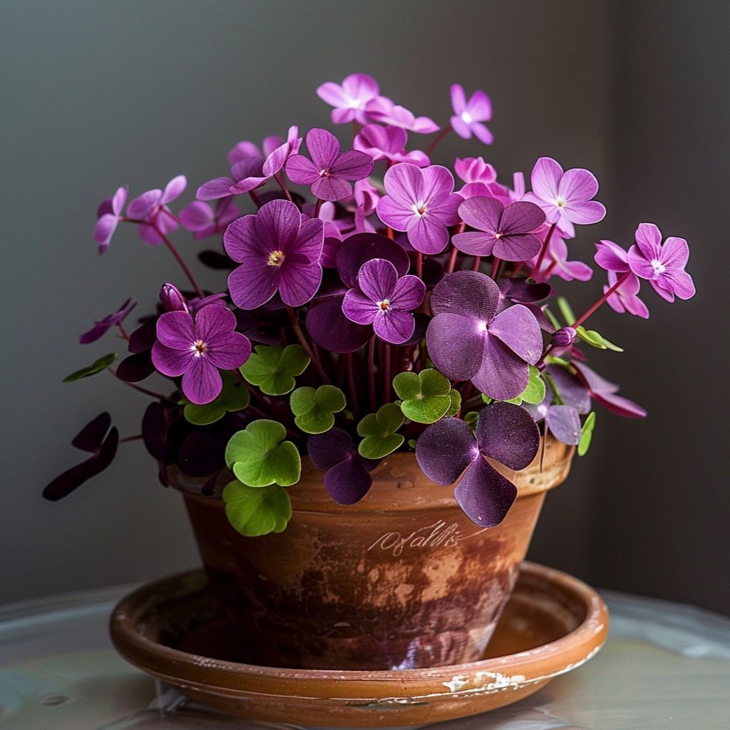 Oxalis Bulbs - Purple Lucky Clover Plant