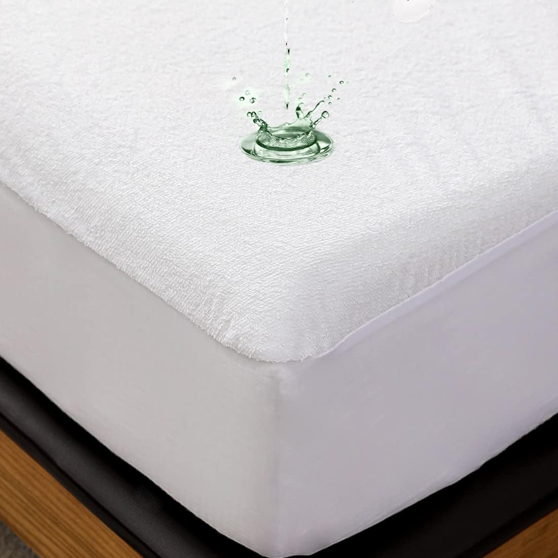 Full Size Waterproof Mattress Cover, Premium Terry Top Mattress Cover, Breathable, Noiseless, Cooing & Machine-Washable Bed Cover with 21" Deep Pocket