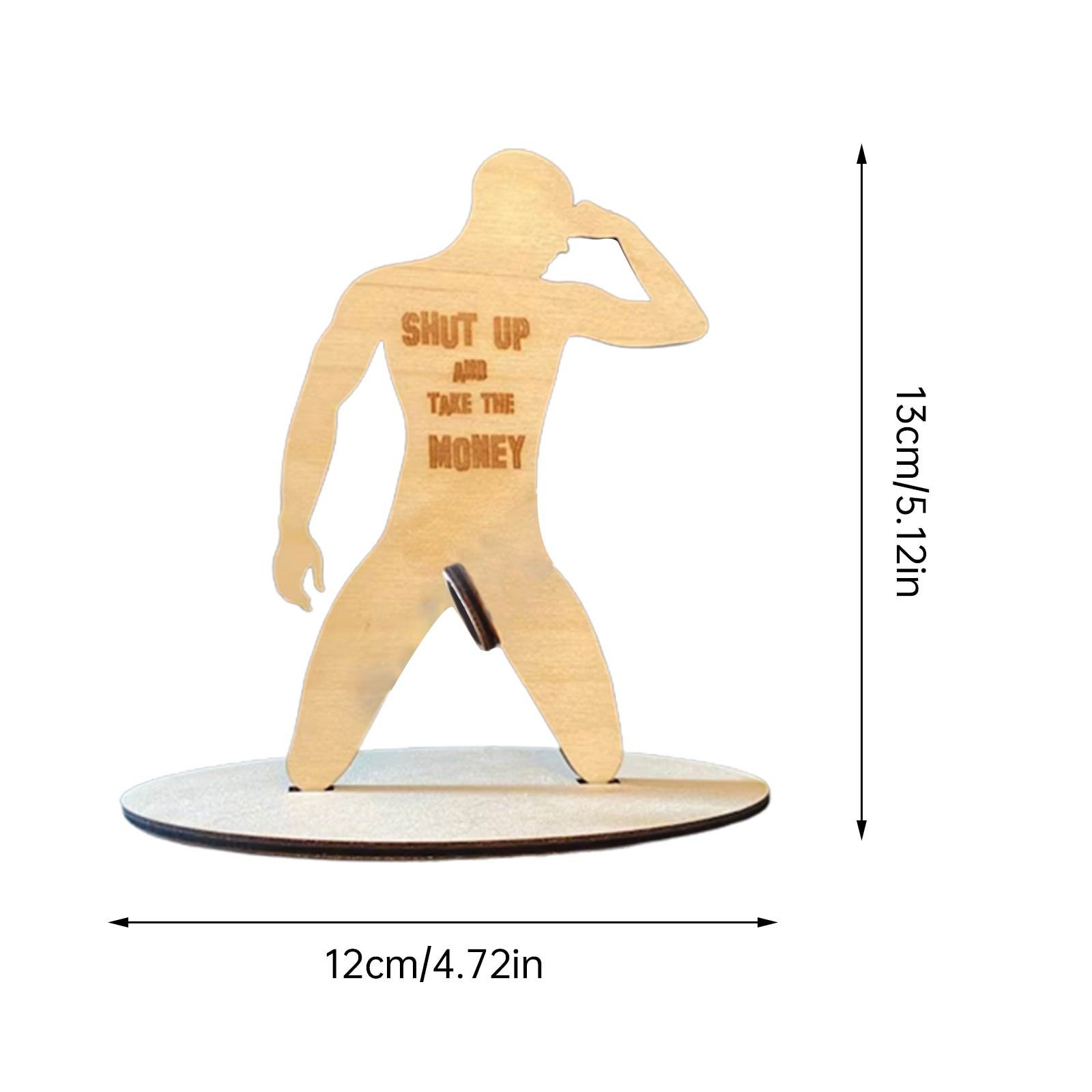 Wooden Funny Money Man – Unique Naughty Cash Holder & Prank Gift Idea