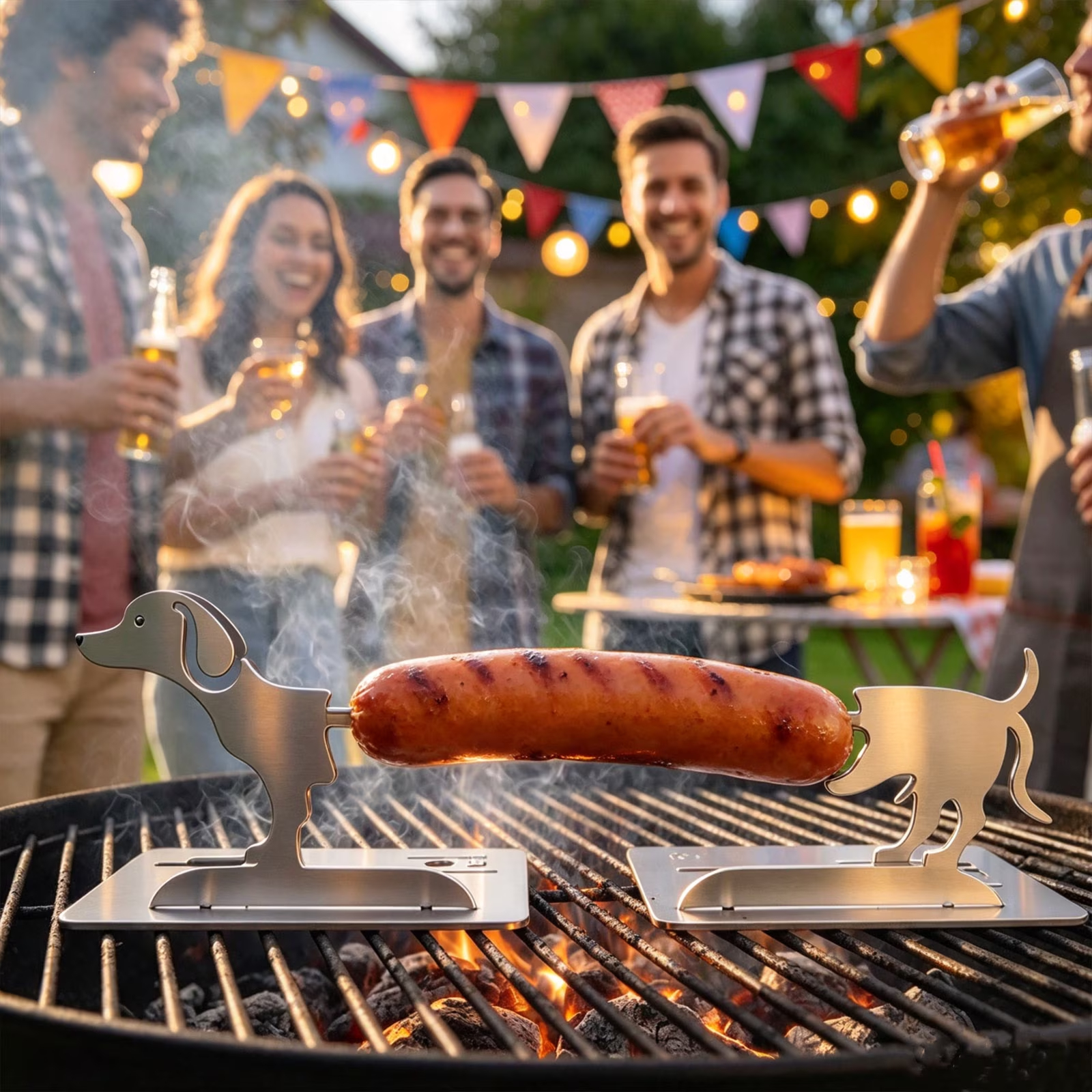 StainlessSteel BBQ SausageHolder 🌭