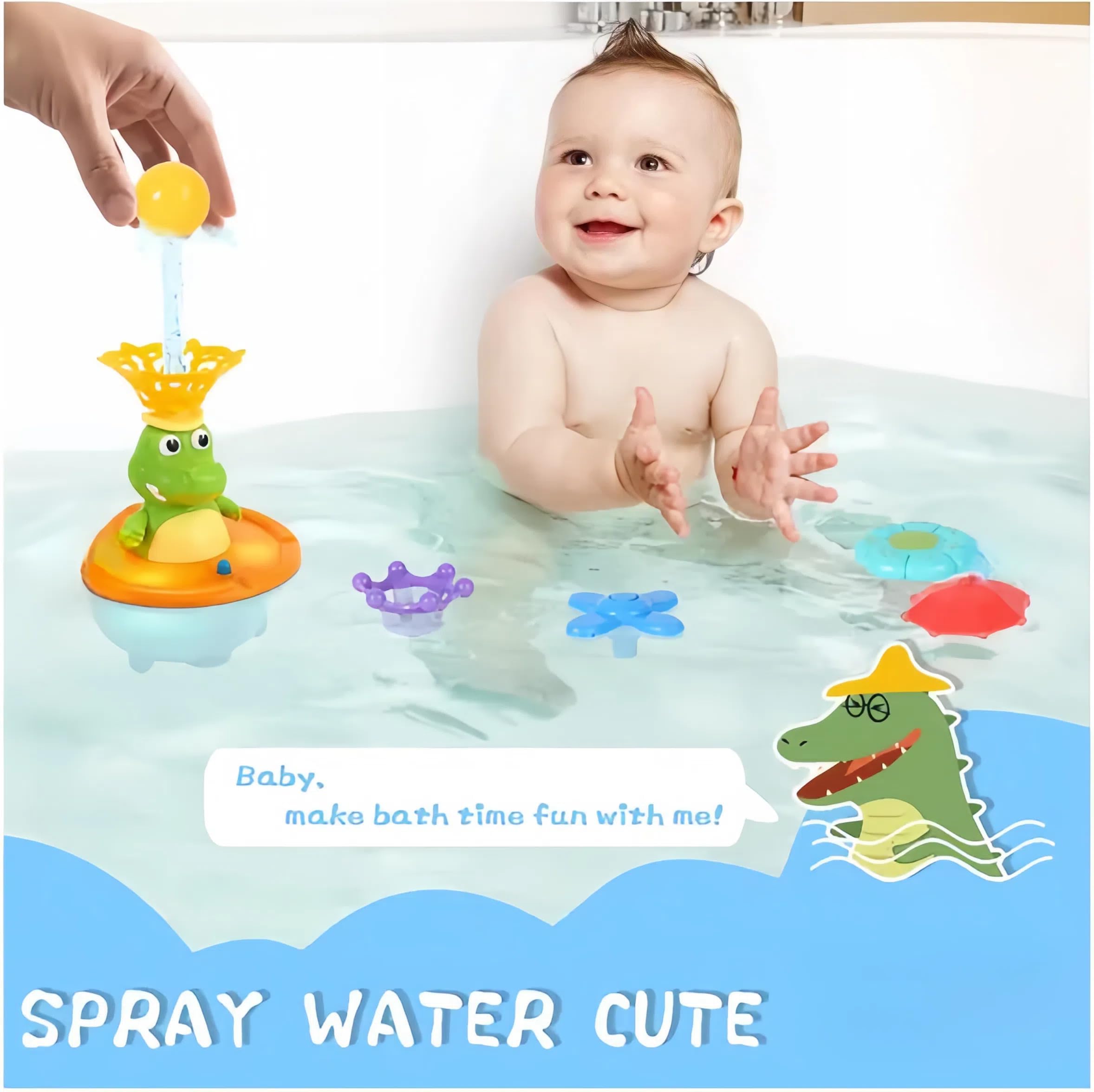 Spinning Crocodile Bath Toy – Safe & Colorful Water Fun