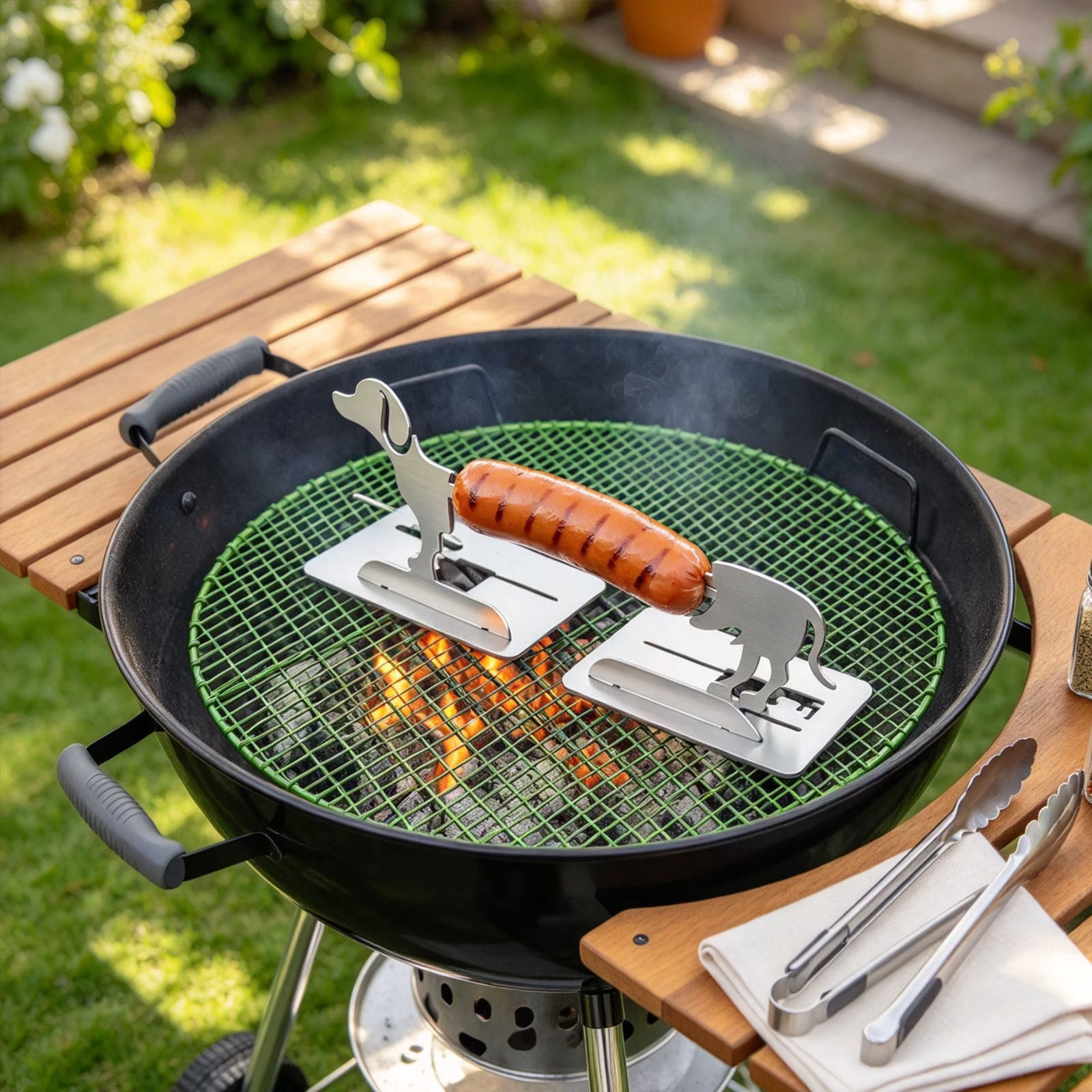 StainlessSteel BBQ SausageHolder 🌭