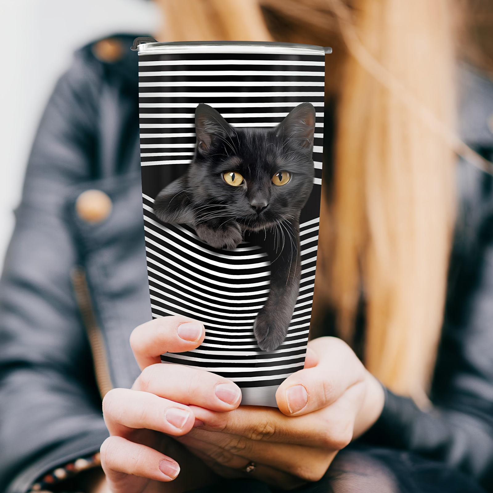 Stainless Steel Insulated Coffee Cup With Lid (20oz)