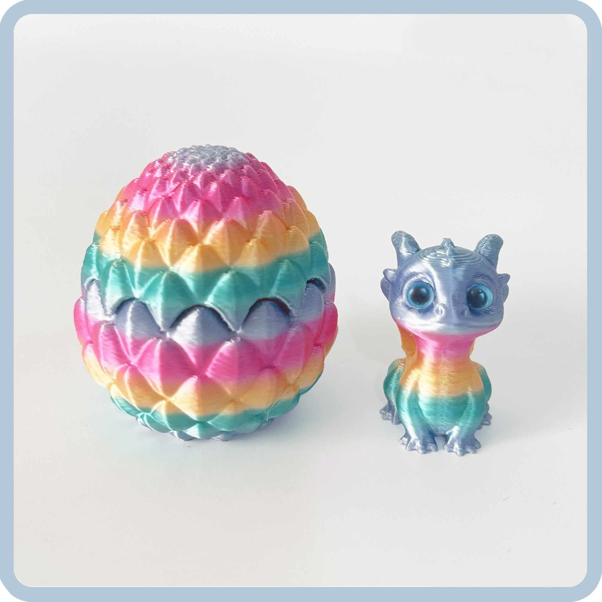 3D Printed Little Dragon Egg Set Gradient Color Toy Gift