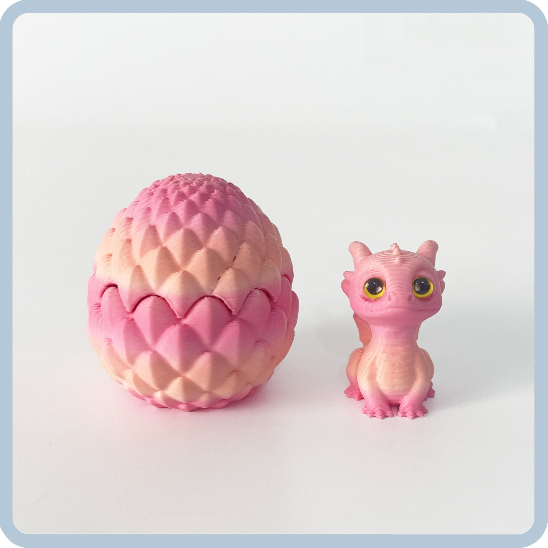 3D Printed Little Dragon Egg Set Gradient Color Toy Gift