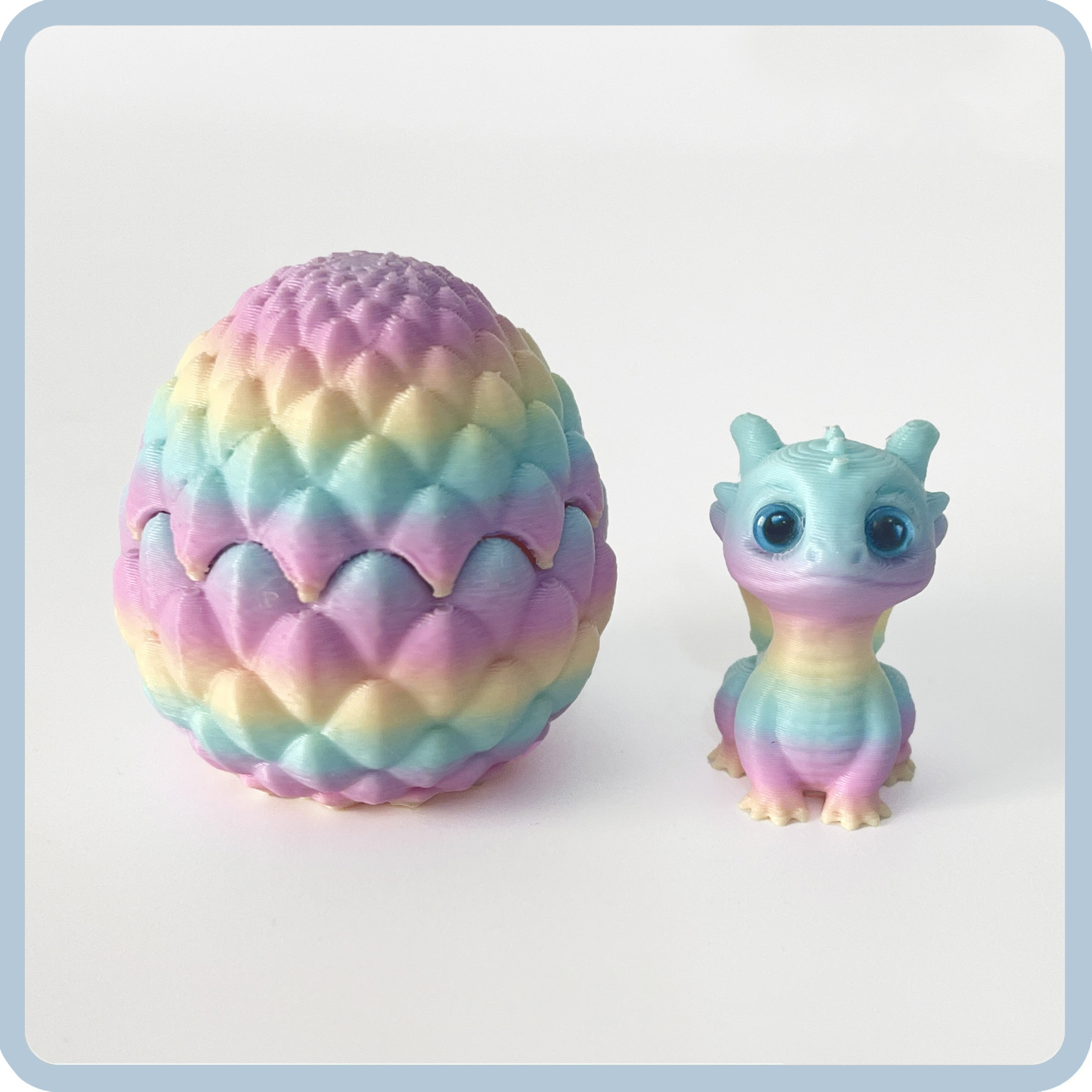 3D Printed Little Dragon Egg Set Gradient Color Toy Gift