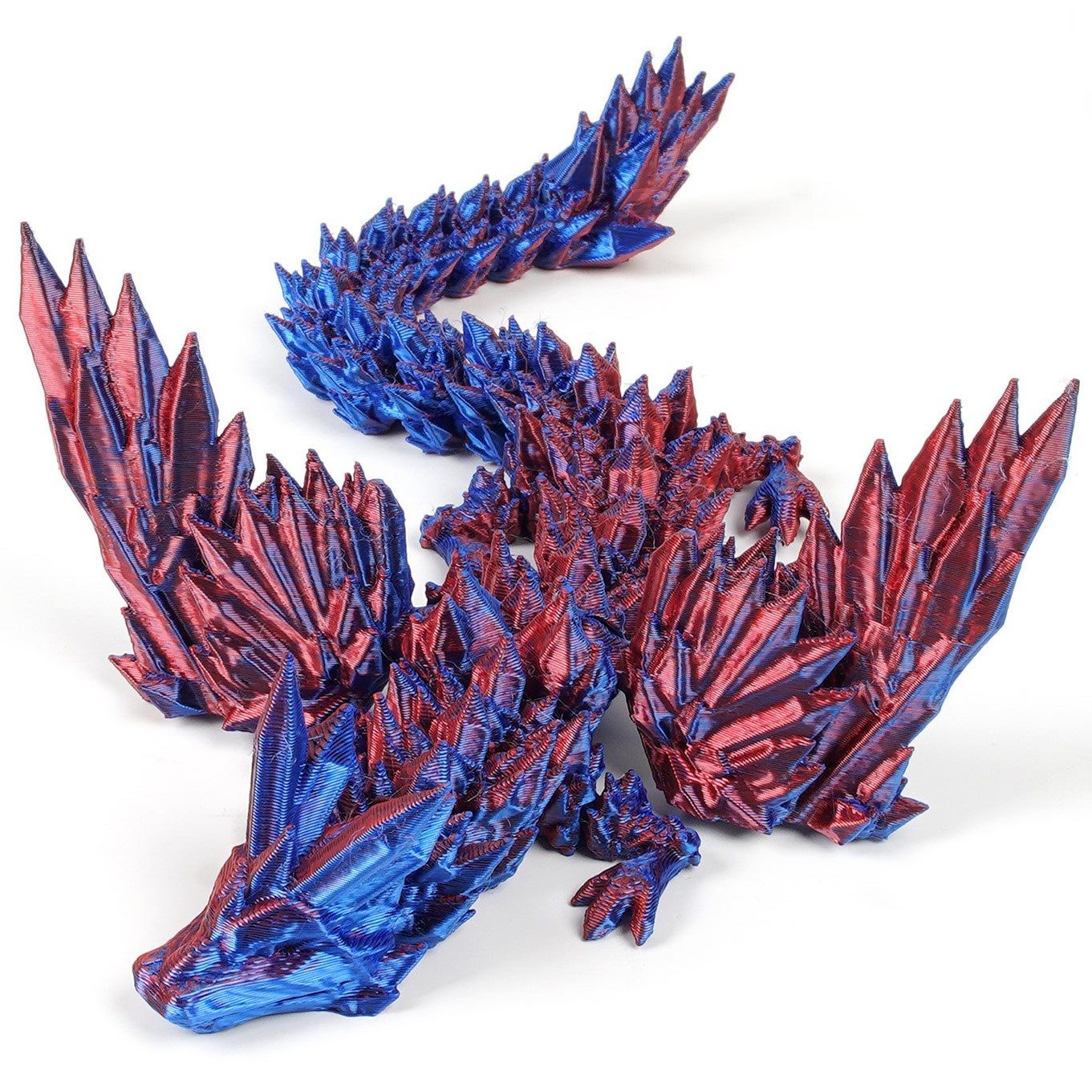 3D-Printed Articulated Crystal Dragon