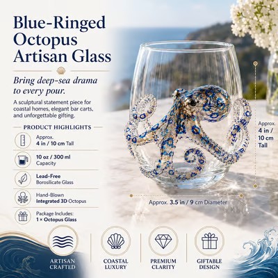 🎁The Perfect Beach House Gift 🌊3D Ocean Animal Artisan Glassware Collection