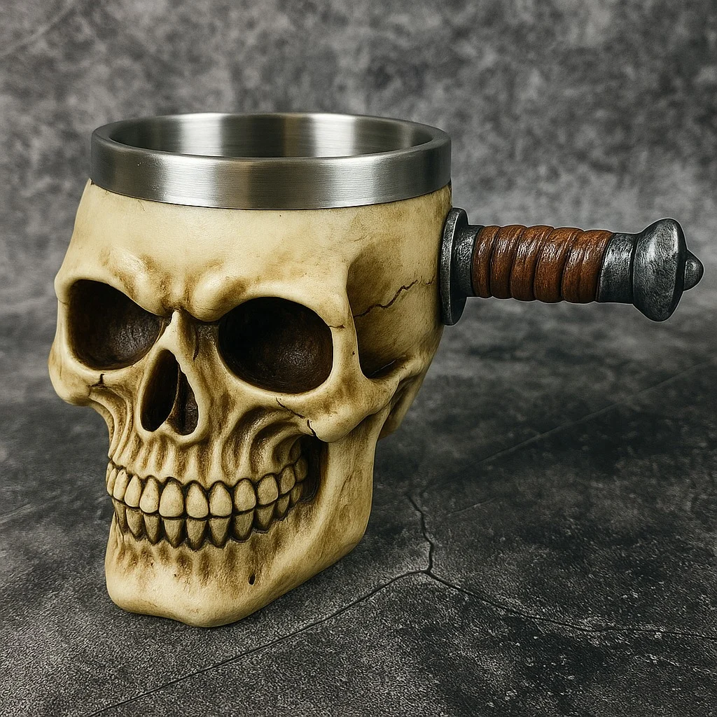 Stainless Steel Skull Mug