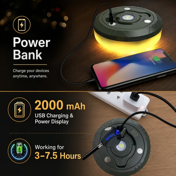 🏕️ Multi-Functional Camping Lantern – Collapsible Tent Light & Outdoor String Lamp 🌟