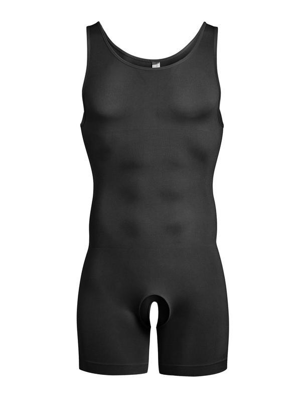 Men's Solid Scoop Neck Bodysuit Shapewear for All Seasons Underwear Casual Plain Design Biker