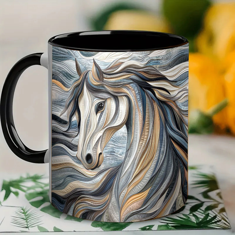 Silk Mane Horse Ceramic Coffee Mug