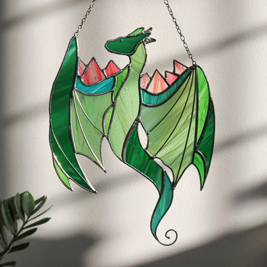 🌞Sun Catcher✨Dragon Glass Window Hanging