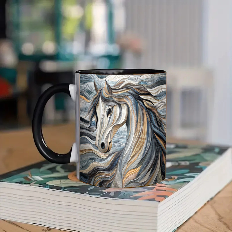 Silk Mane Horse Ceramic Coffee Mug