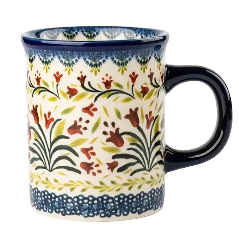 Hand-Painted Floral Ceramic Coffee Mug