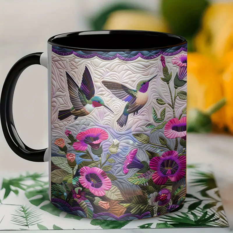 Hummingbird Garden Ceramic Coffee Mug
