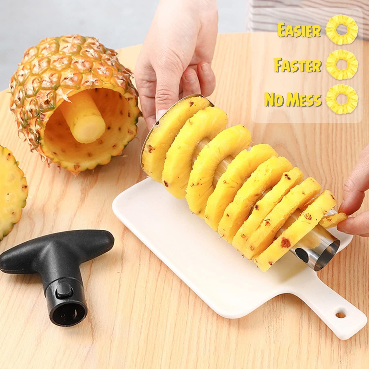 Premium Stainless Steel Pineapple Corer & Slicer Tool