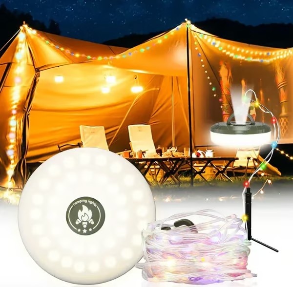 🏕️ Multi-Functional Camping Lantern – Collapsible Tent Light & Outdoor String Lamp 🌟