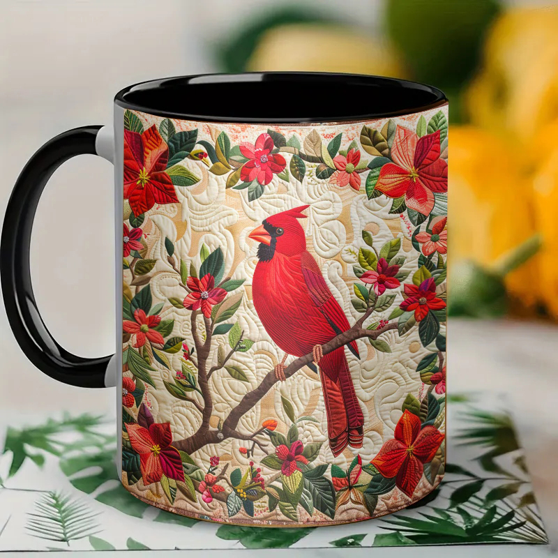 Red Bird Ceramic Coffee Mug