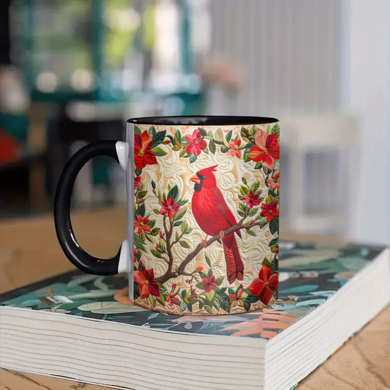 Red Bird Ceramic Coffee Mug