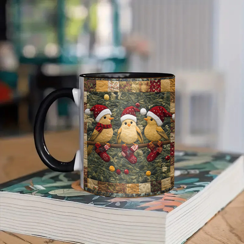 Christmas Bird Ceramic Coffee Mug