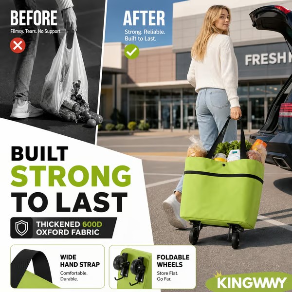 🛍️Foldable 2-in-1 Shopping Bag