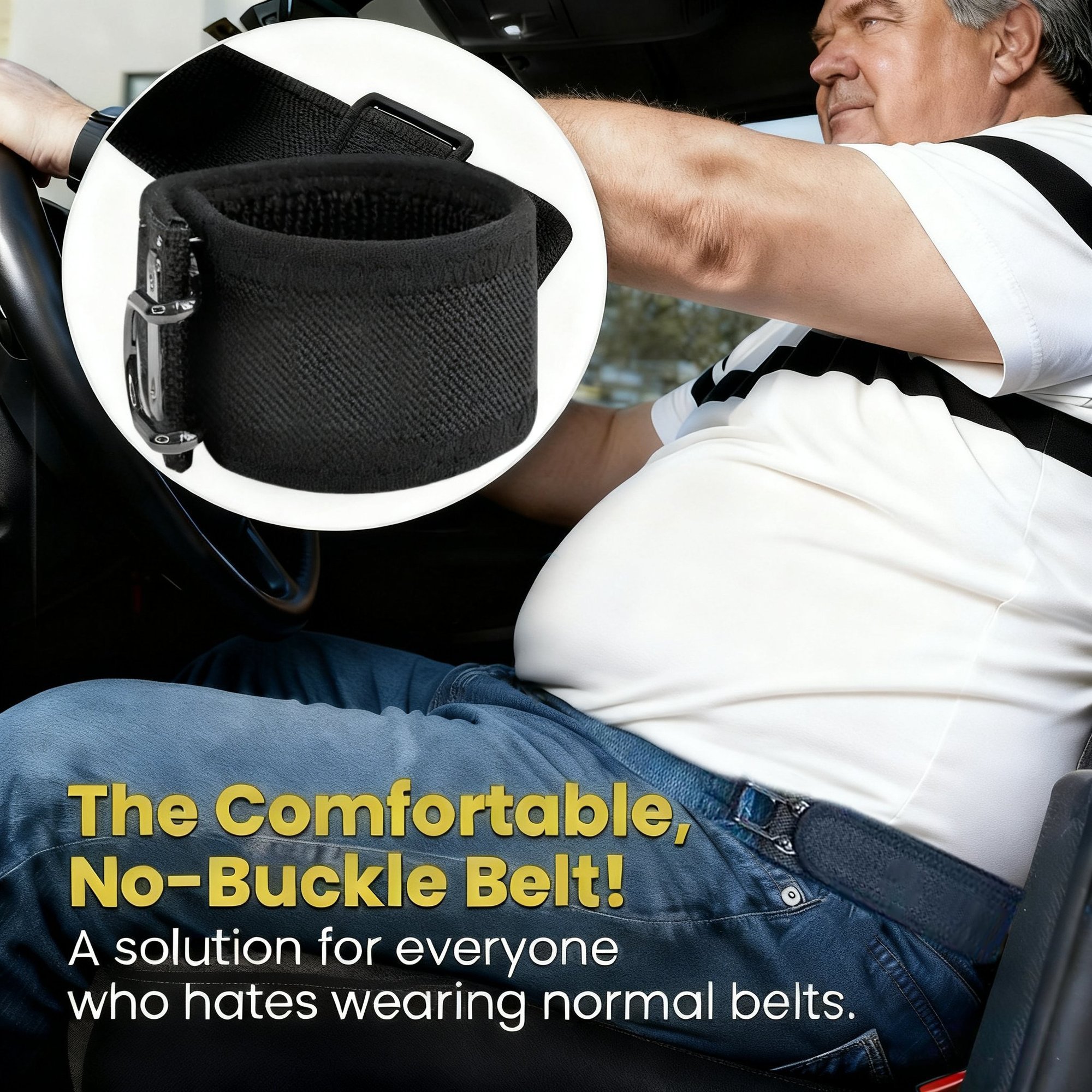 👖Keep Waistbands Neat Without A Bulky Buckle - 2-Pack Adjustable Elastic Belt✨