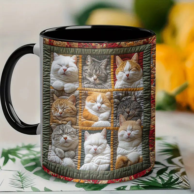 Sleeping Cat Ceramic Coffee Mug