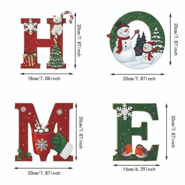 🎁Magical Christmas 'HOME' Letter Ornament Set