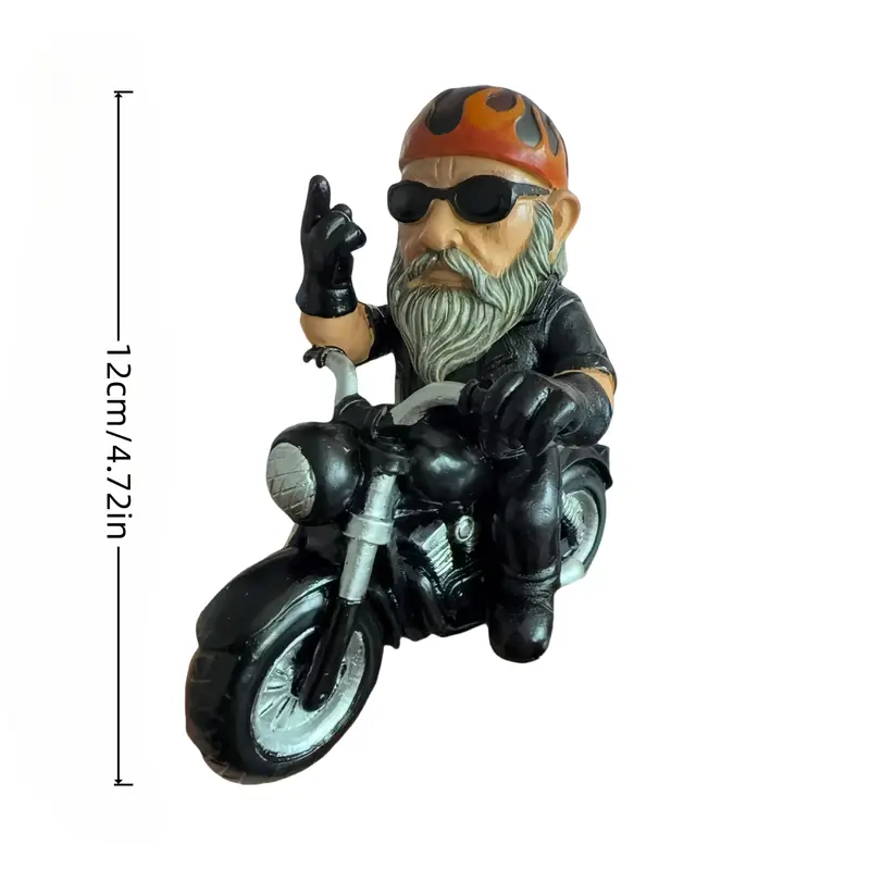 Biker Gnome from Hell – Garden Statue with Attitude