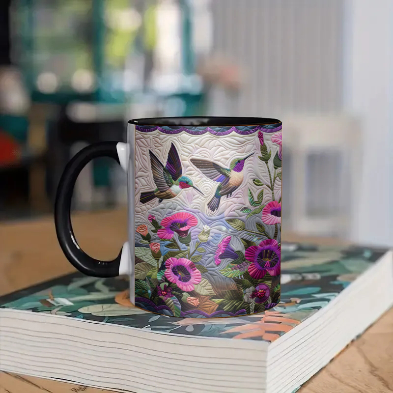 Hummingbird Garden Ceramic Coffee Mug