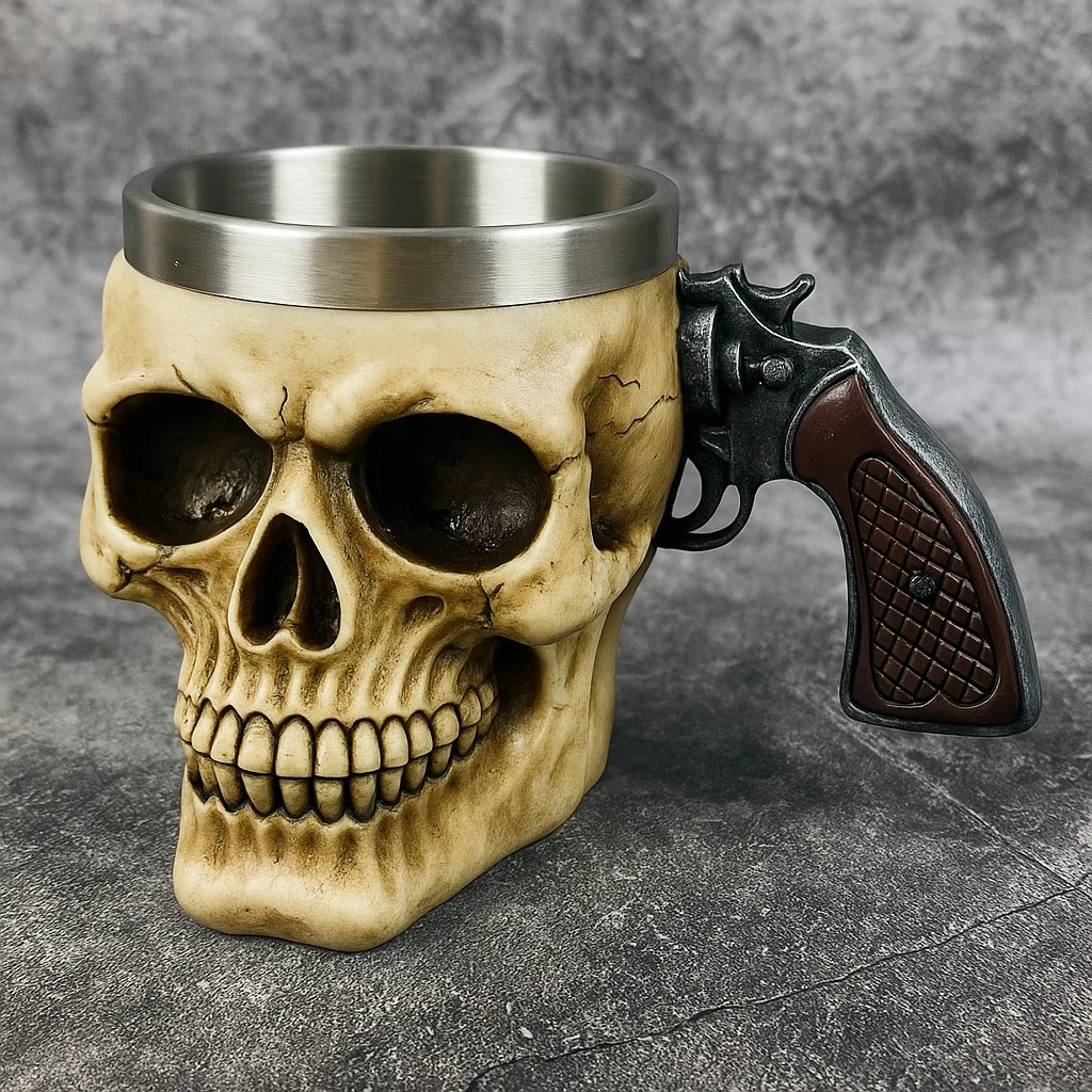 Stainless Steel Skull Mug