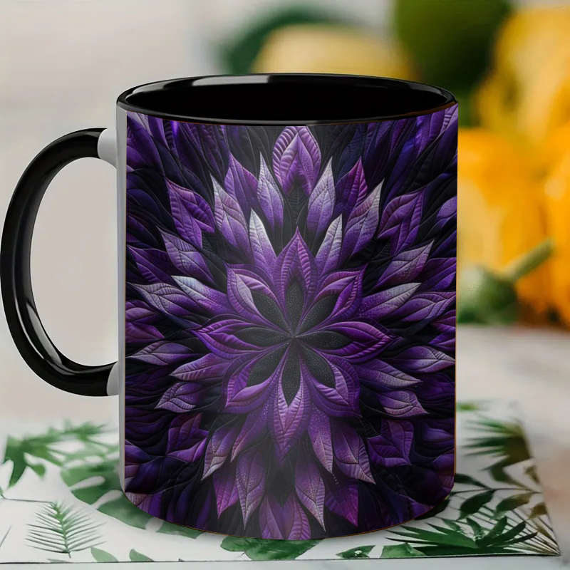 Mystic Purple Bloom Ceramic Coffee Mug