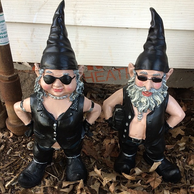 Resin Biker Garden Gnome