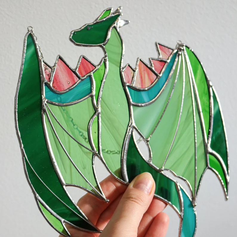 🌞Sun Catcher✨Dragon Glass Window Hanging