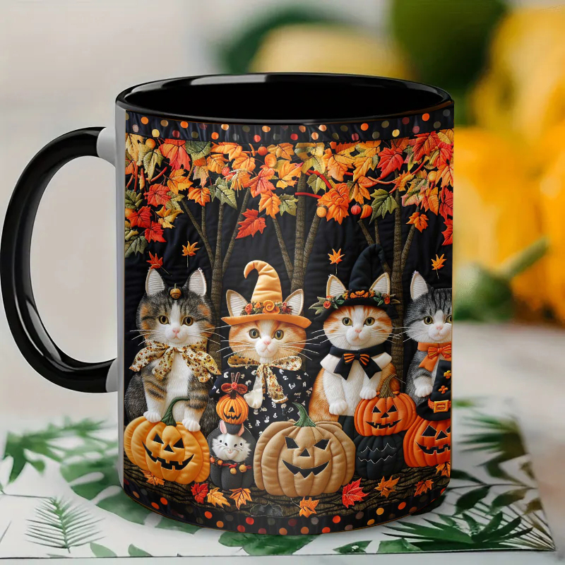Halloween Cat Ceramic Coffee Mug