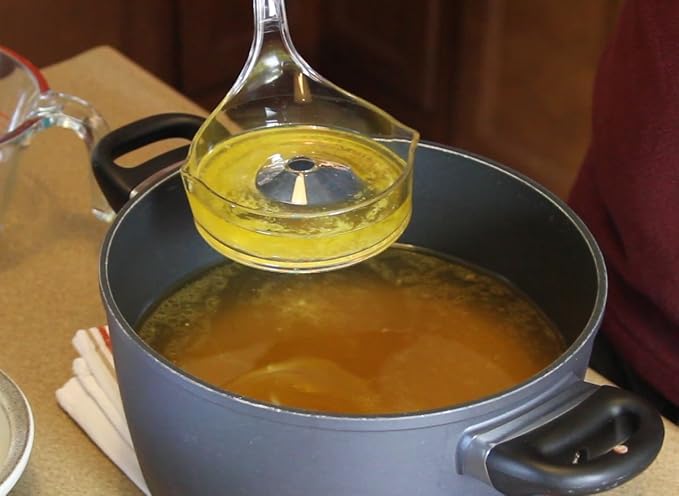 Fat Skimmer - Efficient Fat Separator for Soups, Stews, and Broths - Removes Fat Quickly and Easily 