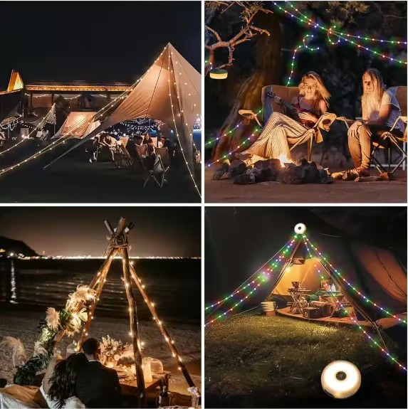 🏕️ Multi-Functional Camping Lantern – Collapsible Tent Light & Outdoor String Lamp 🌟