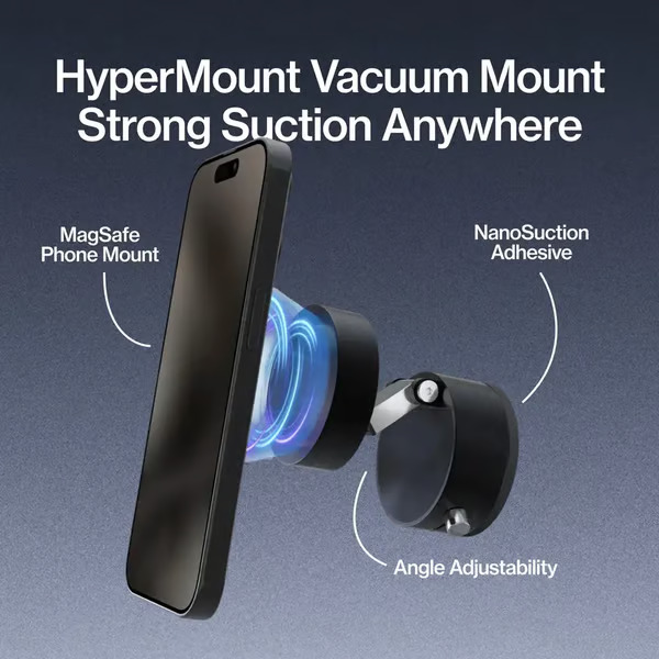 🚧 Heavy-Duty Vacuum Phone Mount | 📳Stable On Rough Terrain | Universal For All iPhone & Android📱