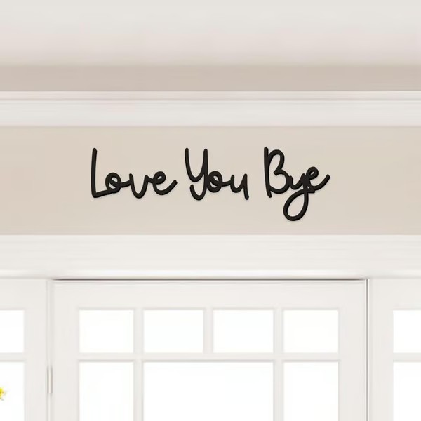 "Love you Bye" ✨Wooden Wall Hanging Sign Decoration - No Wall Damage