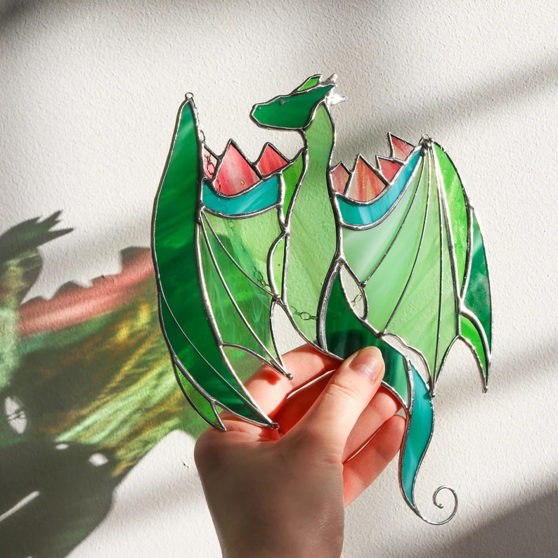 🌞Sun Catcher✨Dragon Glass Window Hanging
