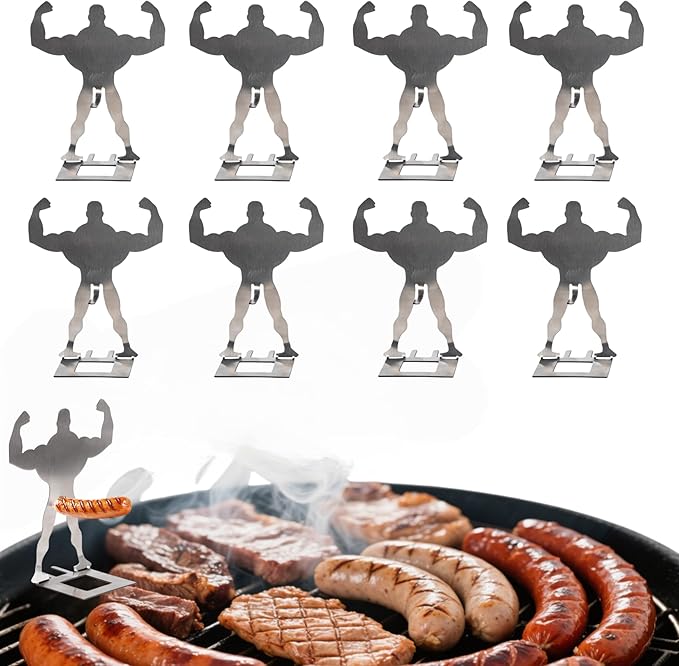 Funny BBQ Stand Muscle Man Hot Dog Holder